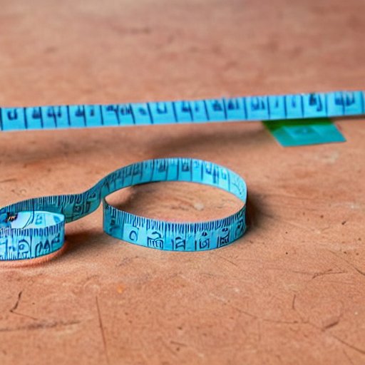 Blue measuring tape coiled and extended on wooden surface showing measurement markings