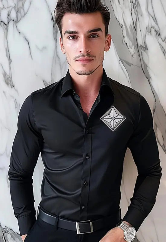 Aeon | Men's | AuraShield | Long Sleeve | Dress Shirt | Emf Button Up |