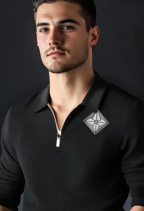 Andromeda | AuraShield | Emf Sweater | Casual | Long Sleeve | Lapel |Sweatshirt |