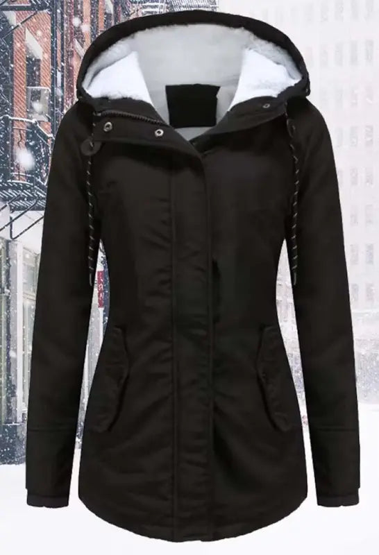 AuraShield | Women's | Thick Hooded Coat e12.40 | Emf Coat | Clearance |