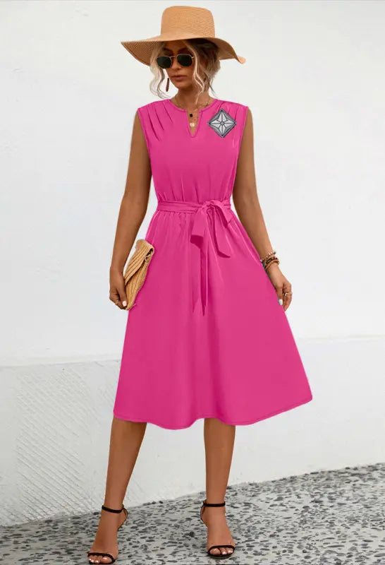 Ayla | Women's | AuraShield | Sleeveless | Pleated | Tied | Emf Dress |