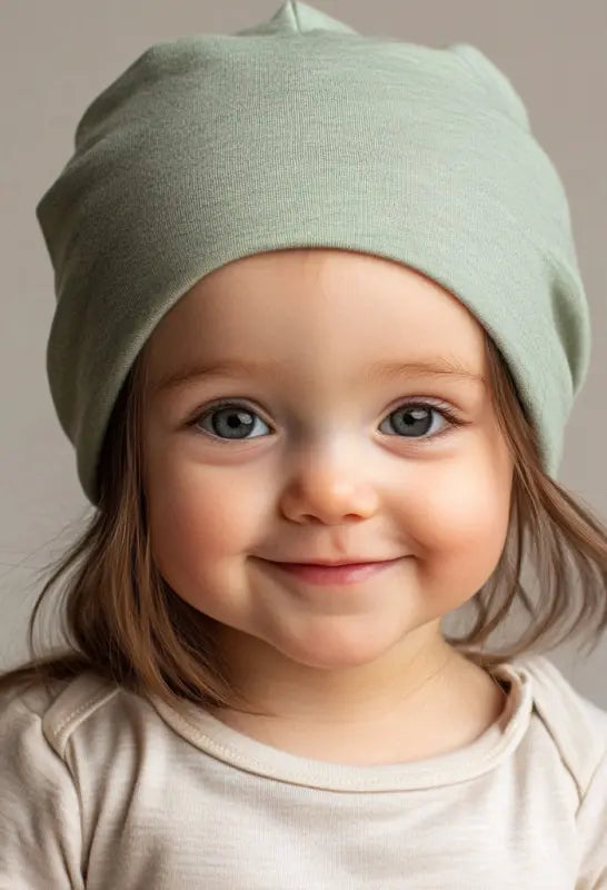 Baby | Faraday | Lightweight | Silver Lined | EMF Protection | Slouch Beanie | Faraday Beanie |