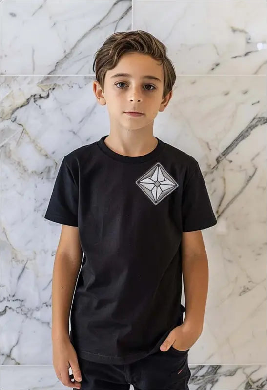 Boys AuraShield Black Shirt e1.0 | Emf Kids - X Small (4-5)