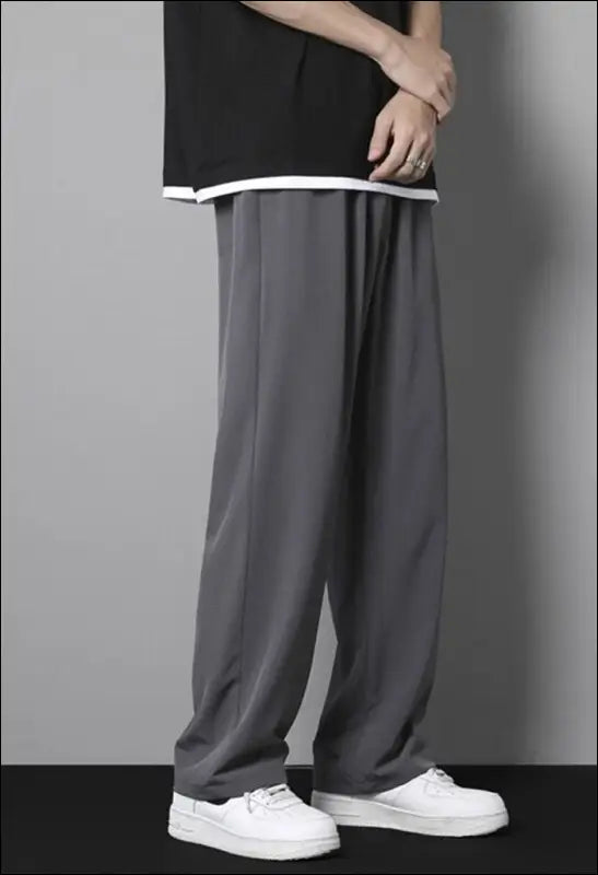 Casual Loose Straight Loungwear Pants e32 | Emf - Small