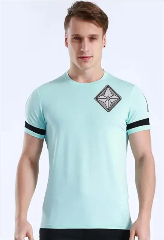 Casual Neck Short-Sleeved Quick-Drying Breathable Slim