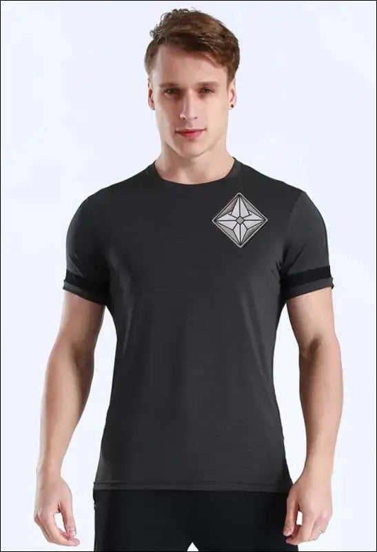 Casual Neck Short-Sleeved Quick-Drying Breathable Slim