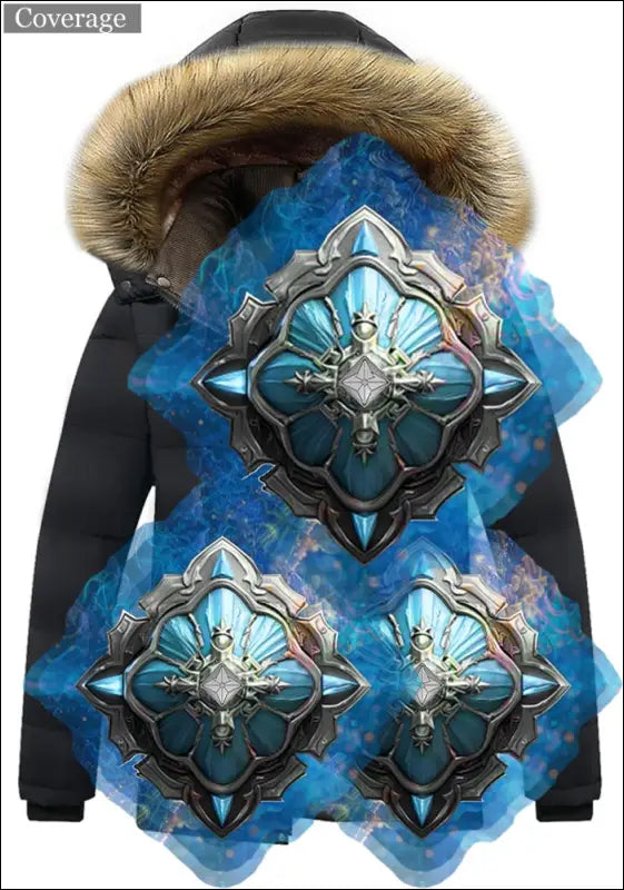 Aura Shield Wide Hooded Fluffer Coat e5.40 | Emf - Men’s
