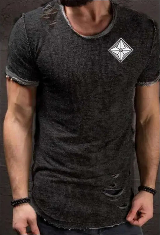 Cool Distressed Shirt e50.10 | Emf - Small / Black Men’s