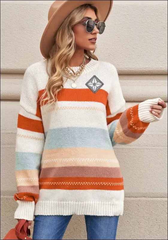 Cute Knit Sweater e58.0 | Emf - Small / White Visible