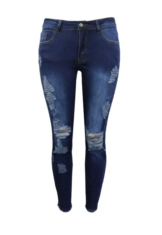 Distressed AuraShield Skinny Jeans e1.10 | Emf Clearance