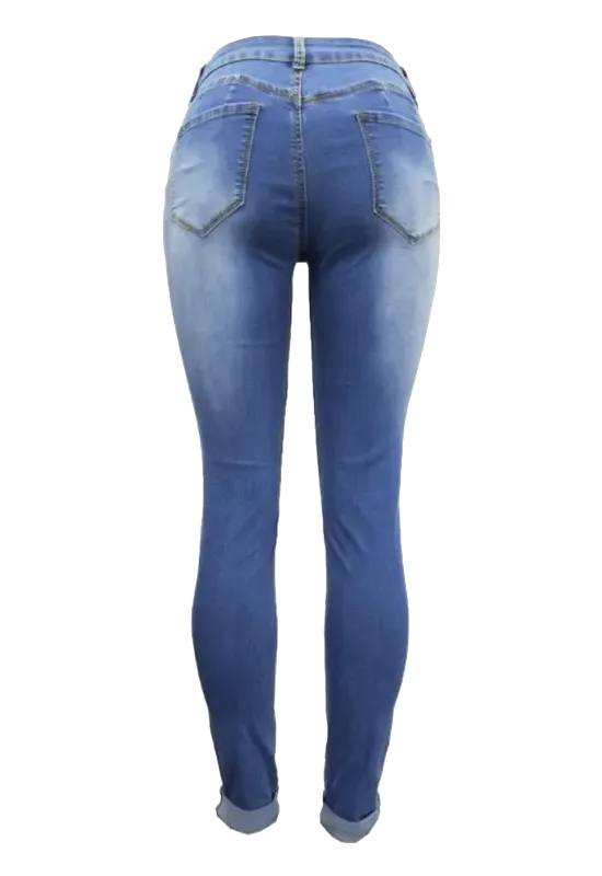 Distressed AuraShield Skinny Jeans e4.10 | Emf Clearance