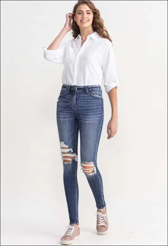 Full Size High Rise Skinny Jeans e27.0 | Emf - 2 / Hidden