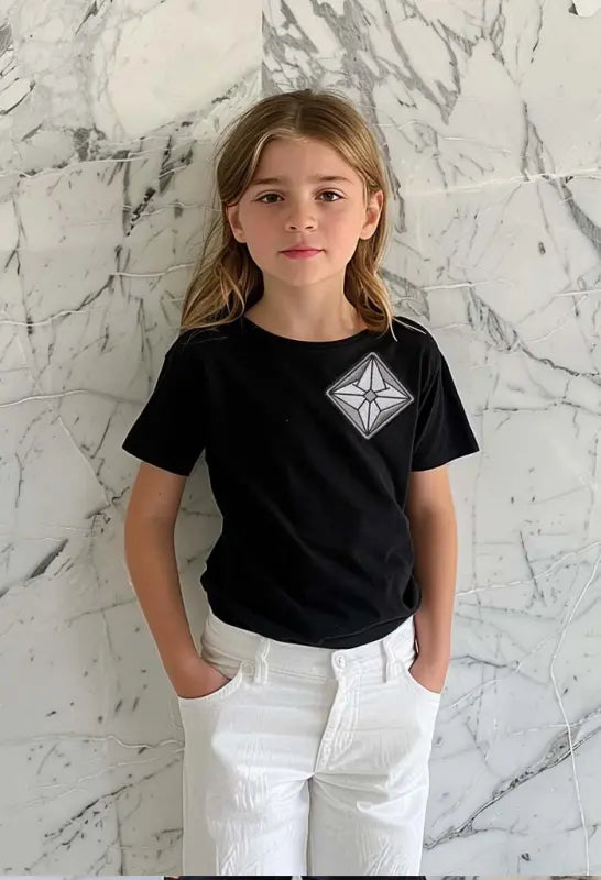 Girls AuraShield Black T Shirt e12.0 | Emf Kids Shirt