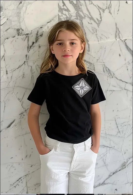 Girls AuraShield Black T Shirt e12.0 | Emf Kids - X Small