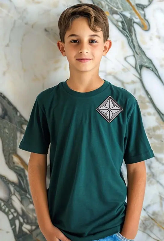 Kids AuraShield Dark Green Shirt e1.3 | Emf Kids Shirt