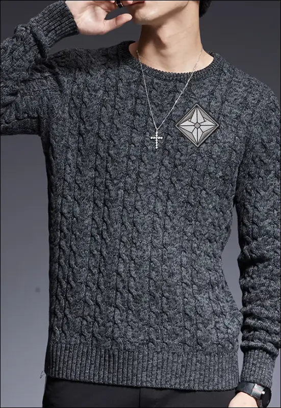 Knit Black Sweater e34.0 | Emf Clearance - Medium / Men’s