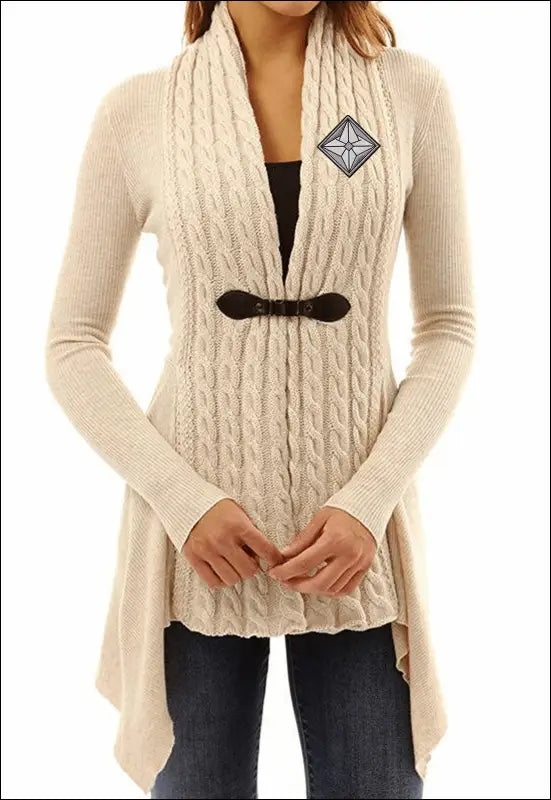 Knit Cardigan Sweater e34.0 | Emf - Small / Tan / Visible