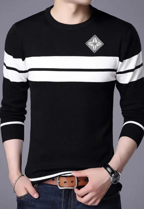 Lightweight AuraShield Striped Sweater e64.10 | Emf Sweater Clearance