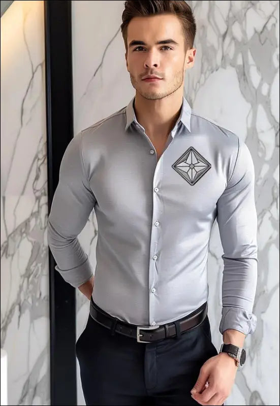 Long Sleeve Dress Shirt Button Up e20.0 | Emf - X Small
