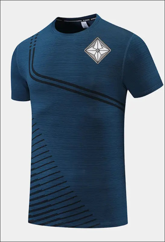 Men Casual Round Neck Short-Sleeved Quick-Drying Sports