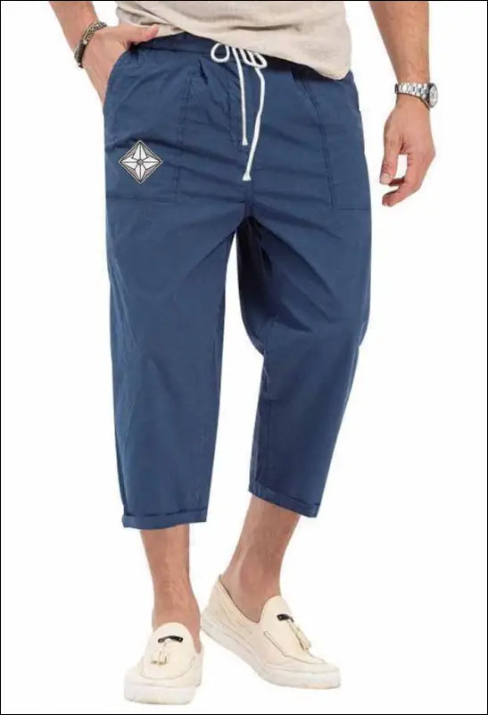 Men Casual Solid Color Straight Trousers e51 | Emf Pants