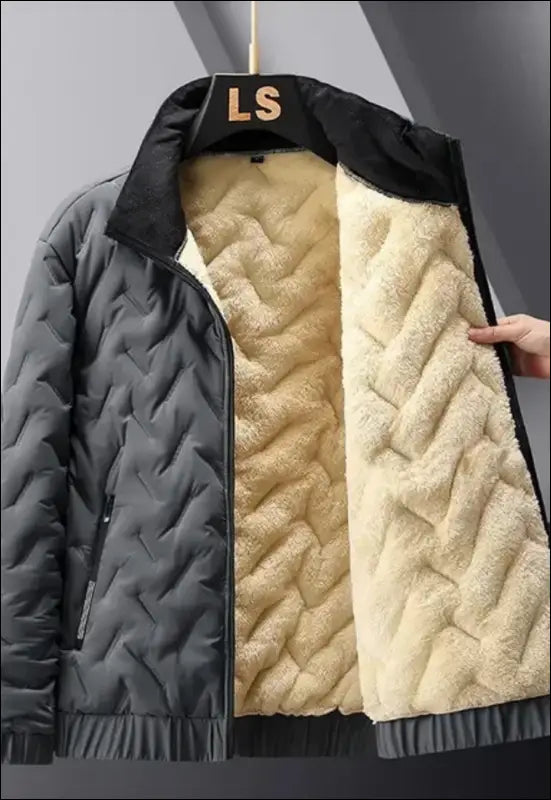 Men’s Jacket Fleece Turn Down Collar e22 | Emf Coat - X