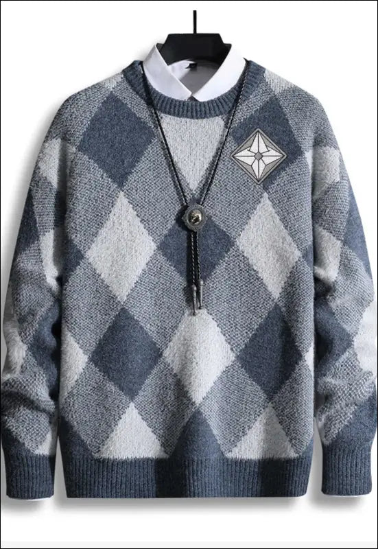 Preppy Pullover Sweater e43.0 | Emf - Small / Gray Men’s