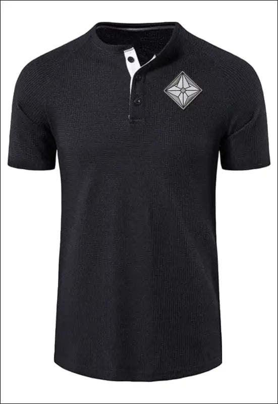 Short Sleeve Henley Shirt e5.0 | Emf - Small / Black