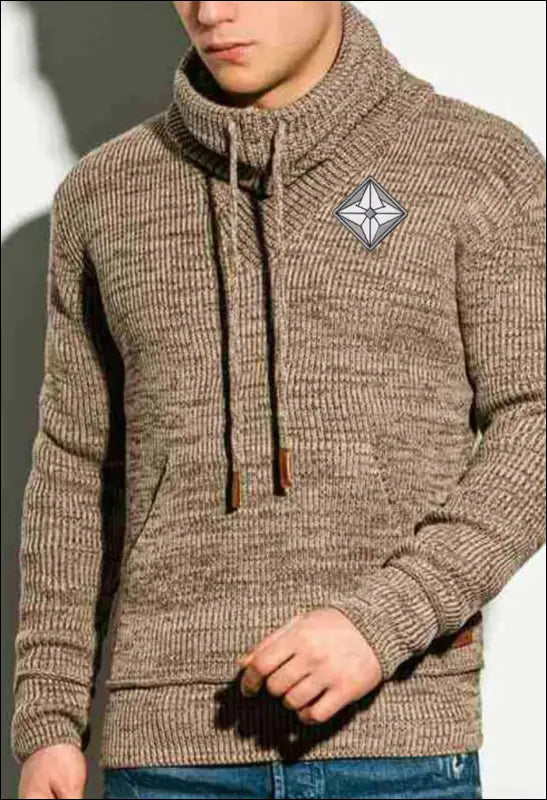 Thick Knit Sweater e67.0 | Emf - Small / Tan Men’s Sweaters