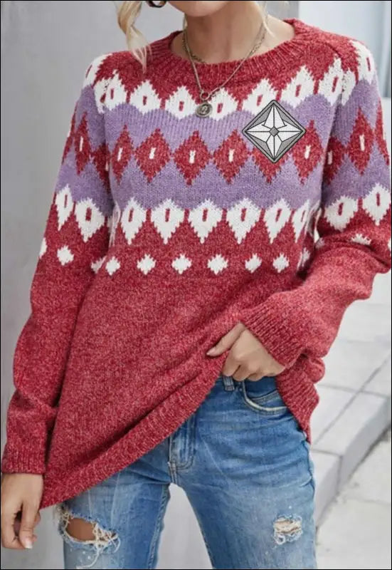 Thick Pullover Sweater e49.0 | Emf - Small / Red Women’s
