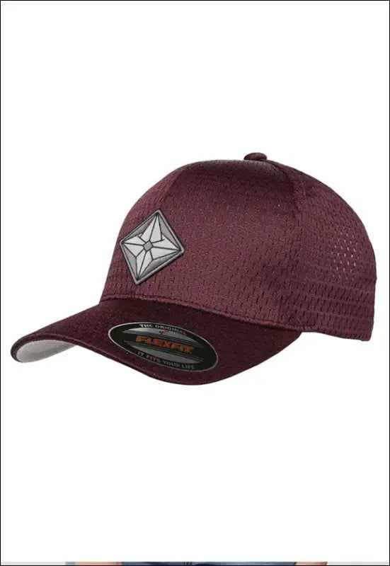 Unisex Fitted Hat e4.0 | Emf - One Size / Burgundy - Hats &