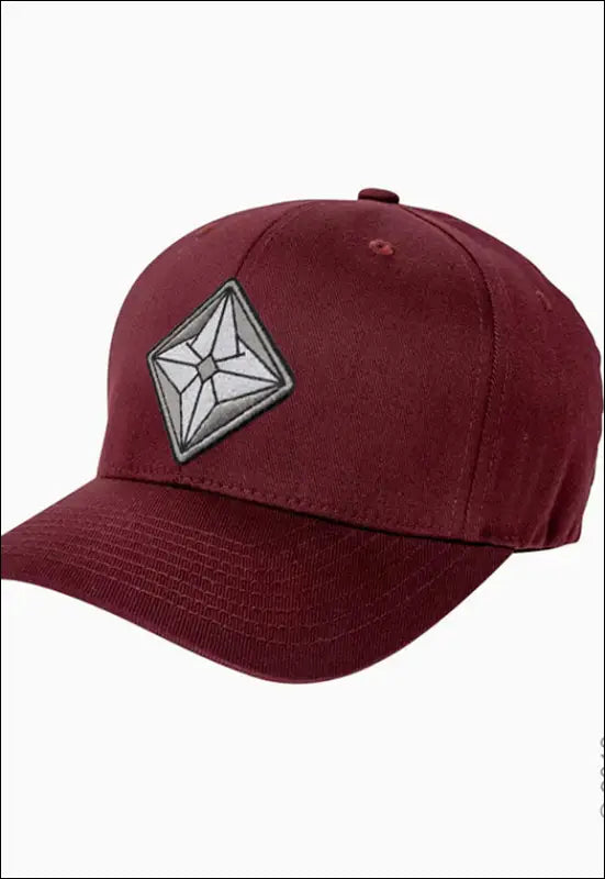 Unisex Fitted Hat e6.0 | Emf - S/M / Burgundy - Hats &