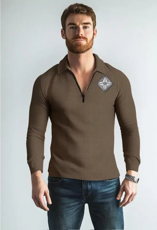 Vestra | AuraShield | Men’s | Zipper | Long Sleeve Polo
