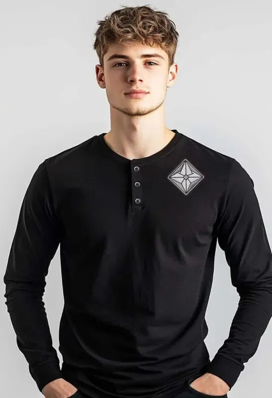 Vox | AuraShield Men’s Henley Long Sleeve T-Shirt Emf Shirt