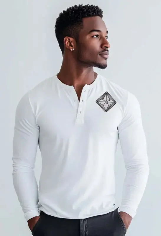 Vox | AuraShield Men’s Henley Long Sleeve T-Shirt Emf Shirt